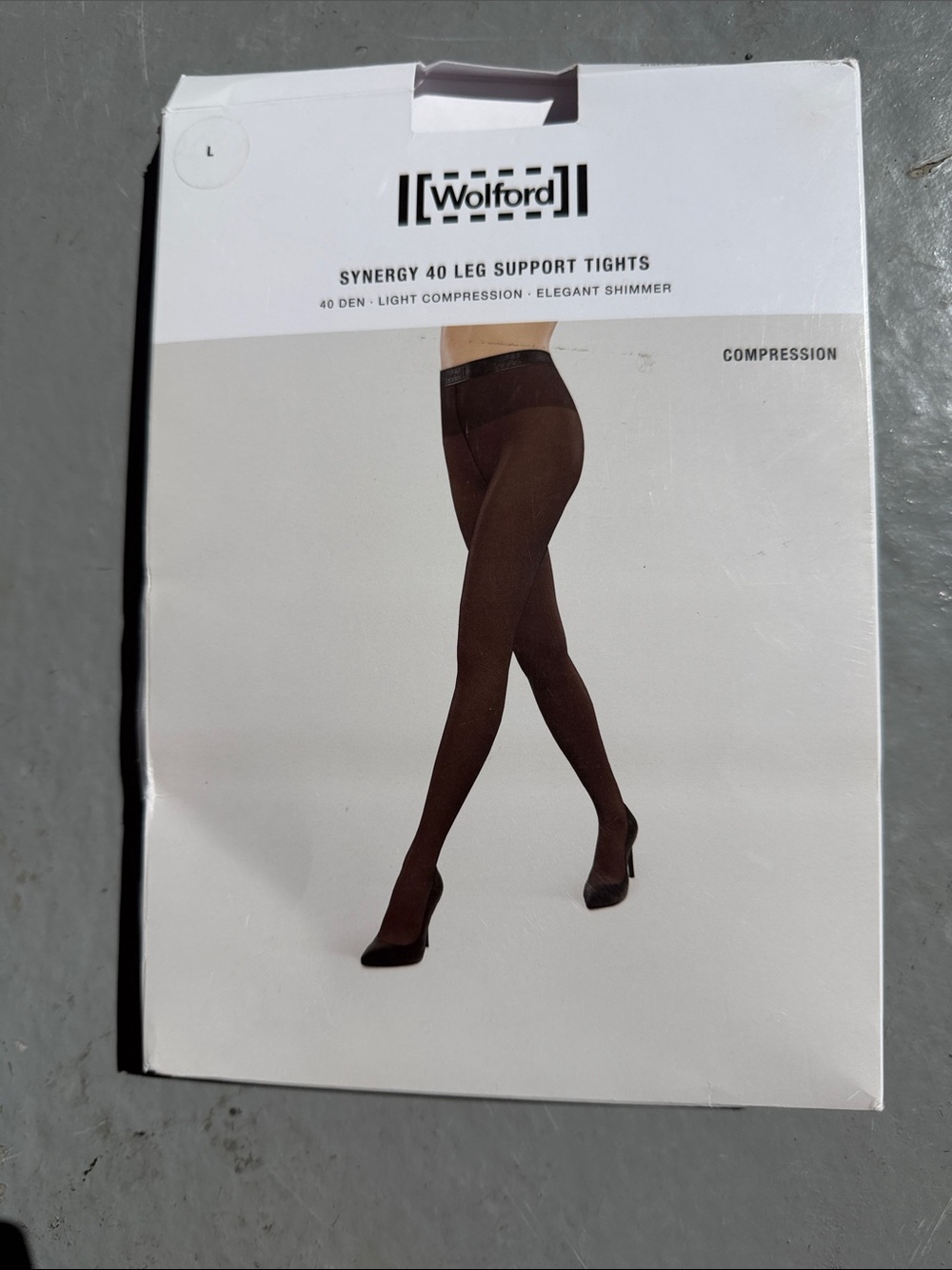 Wolford Synergy 40 Leg Support Tights - Black